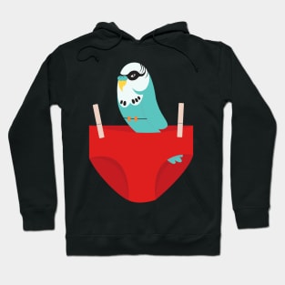 Budgie and swimmers sticker Hoodie